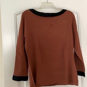 New Cable and Gauge Black Trim Sweater